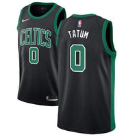 Men 0 Jayson Tatum Jersey Black Boston Celtics Jersey Fanatics Swingman
