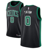 Men 0 Jayson Tatum Jersey Black Boston Celtics Jersey Fanatics Swingman