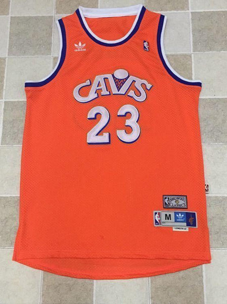 Men 23 Lebron James Jersey Orange Cleveland Cavaliers Swingman Jersey