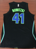 Men 41 Dirk Nowitzki Jersey Black Dallas Mavericks Swingman Fanatics