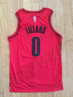Men 0 Damian Lillard Swingman Jersey Red Portland Trail Blazers Fanatics