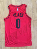 Men 0 Damian Lillard Swingman Jersey Red Portland Trail Blazers Fanatics