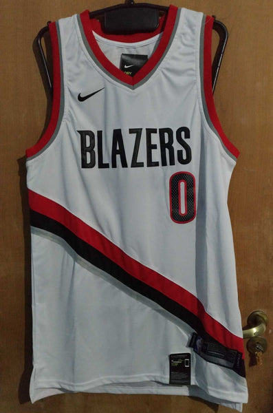 Men 0 Damian Lillard Jersey White Portland Trail Blazers Fanatics