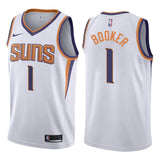 Men 1 Devin Booker Jersey White Phoenix Suns Jersey Swingman Fanatics