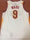 Men CAVS 9 Dwyane Wade Jersey White Cleveland Cavaliers Fanatics Icon edition
