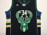 Men 34 Giannis Antetokounmpo Bucks Jersey Black Milwaukee Bucks Swingman