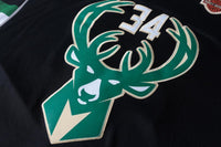Men 34 Giannis Antetokounmpo Jersey Black Milwaukee Bucks Authentic Player