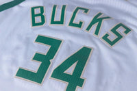 Men 34 Giannis Antetokounmpo Jersey White Milwaukee Bucks Player version