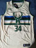 Men 34 Giannis Antetokounmpo City Jersey White Milwaukee Bucks Fanatics