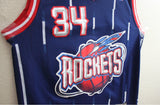 Men 34 Hakeem Olajuwon Jersey Black Houston Rockets Swingman Jersey