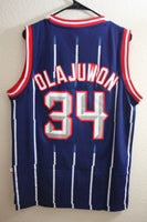 Men 34 Hakeem Olajuwon Jersey Black Houston Rockets Swingman Jersey
