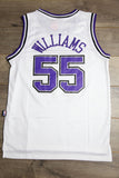 Men 55 Jason Williams Jersey White Sacramento Kings Throwback Swingman