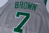 Men 7 Jaylen Brown Jersey Gray City Edition Boston Celtics Jersey Player