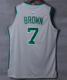 Men 7 Jaylen Brown Jersey Gray City Edition Boston Celtics Jersey Player