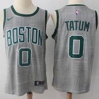 Men 0 Jayson Tatum Jersey City Edition Gray Boston Celtics Jersey Fanatics