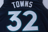 Men 32 Karl Anthony Towns Jersey Black Minnesota Timberwolves Jersey Player