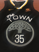 Men 35 Kevin Durant the Town Jersey Black Golden State Warriors Fans
