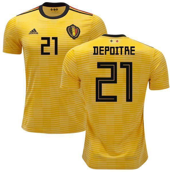 Men 21 Laurent Depoitre Jersey Belgium 2018 World Cup Soccer Jersey