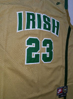 Men 23 Lebron James Swingman Jersey Gold Mary IRISH High School Jersey