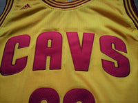 Men CAVS 23 Lebron James Swingman Jersey Yellow Cleveland Cavaliers Jersey