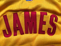 Men CAVS 23 Lebron James Swingman Jersey Yellow Cleveland Cavaliers Jersey