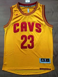 Men CAVS 23 Lebron James Swingman Jersey Yellow Cleveland Cavaliers Jersey