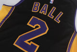 Men 2 Lonzo Ball Swingman Jersey Black Los Angeles Lakers Jersey Swingman