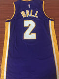 Men 2 Lonzo Ball Jersey Purple Los Angeles Lakers Jersey Swingman Fanatics