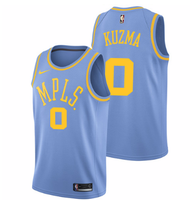 Men 0 Kyle Kuzma Jersey MPLS Blue Los Angeles Lakers Jersey Fanatics
