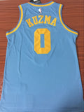 Men 0 Kyle Kuzma Jersey MPLS Blue Los Angeles Lakers Jersey Fanatics