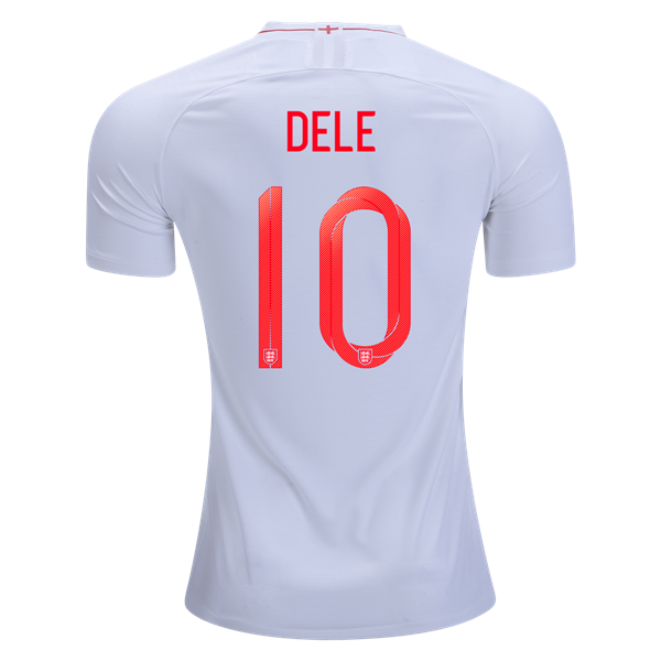 Men #10 Dele Jersey Home England Jersey 2018 FIFA World Cup