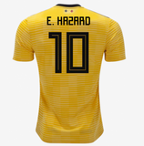 Men #10 Eden Hazard Jersey Soccer Belgium Jersey 2018 World Cup Player Jersey