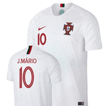 Men #10 J.Mario Jersey Away Portugal National 2018 FIFA World Cup