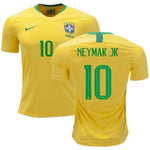 Men #10 Neymar Jersey Home Brazil National 2018 FIFA World Cup