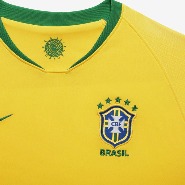 Brazil No4 David Luiz Home Soccer Country Jersey
