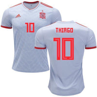 Men #10 Thiago Jersey Away Spain National 2018 FIFA World Cup