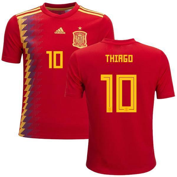 Men #10 Thiago Jersey Home Spain National 2018 FIFA World Cup