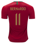 Men #11 Bernardo Jersey Home Portugal National 2018 FIFA World Cup