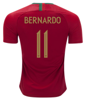 Men #11 Bernardo Jersey Home Portugal National 2018 FIFA World Cup