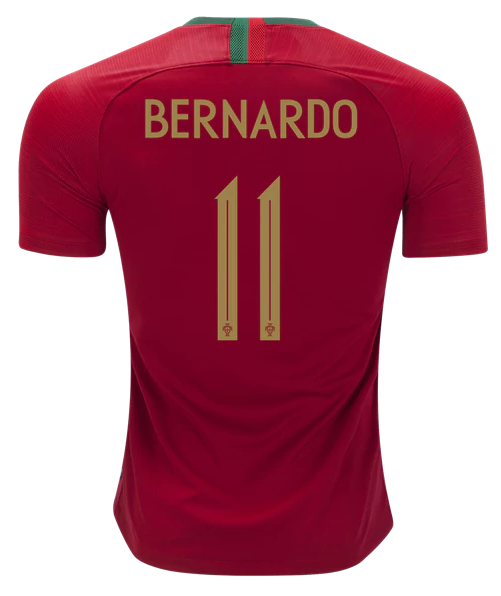 Men #11 Bernardo Jersey Home Portugal National 2018 FIFA World Cup