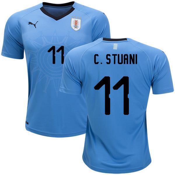 Men 11 Christian Stuani Jersey Soccer Uruguay Jersey World Cup 2018 Jersey