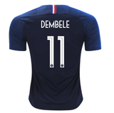 Men #11 Dembele Jersey Blue France National 2018 FIFA World Cup