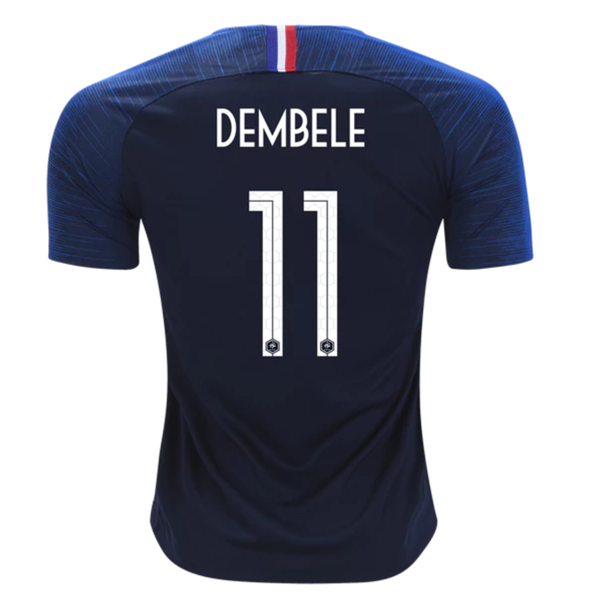 Men #11 Dembele Jersey Blue France National 2018 FIFA World Cup
