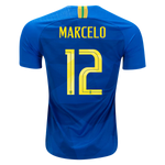 Men #12 Marcelo Jersey Away Brazil National 2018 FIFA World Cup