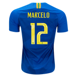 Men #12 Marcelo Jersey Away Brazil National 2018 FIFA World Cup