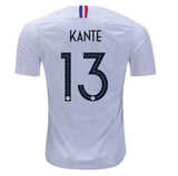 Men #13 Kante Jersey White France National 2018 FIFA World Cup