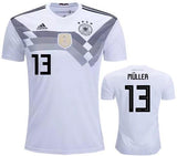 Men #13 Muller Jersey Home Germany National 2018 FIFA World Cup
