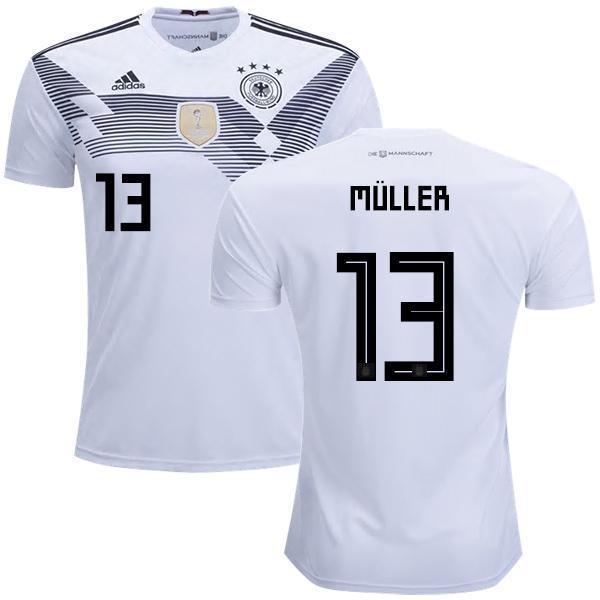 Men #13 Muller Jersey Home Germany National 2018 FIFA World Cup