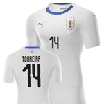 Men #14 Lucas Torreira Jersey Uruguay National 2018 FIFA World Cup Player