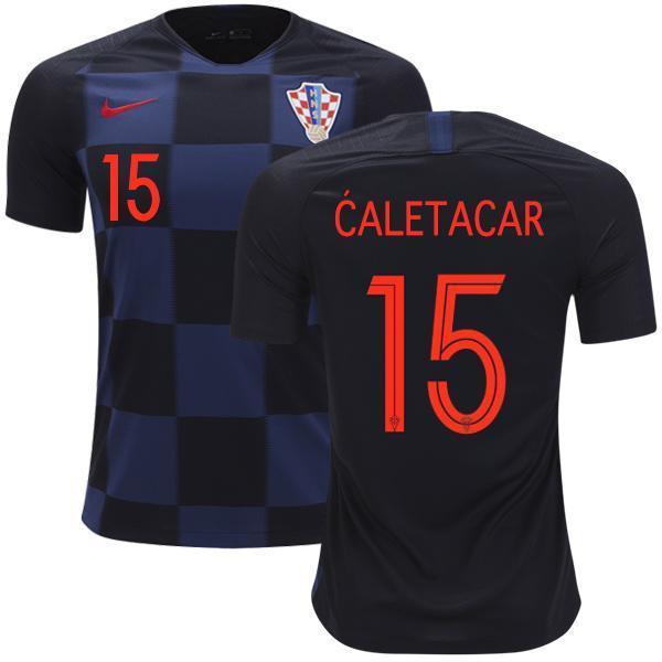 Men #15 Dulje ĆaletaCar Jersey Croatia National 2018 FIFA World Cup Player